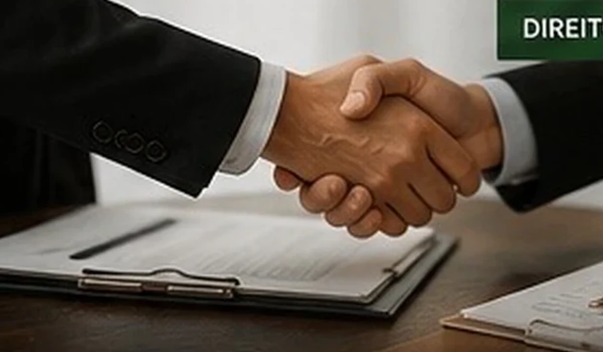 Aperto de mãos em negociação empresarial